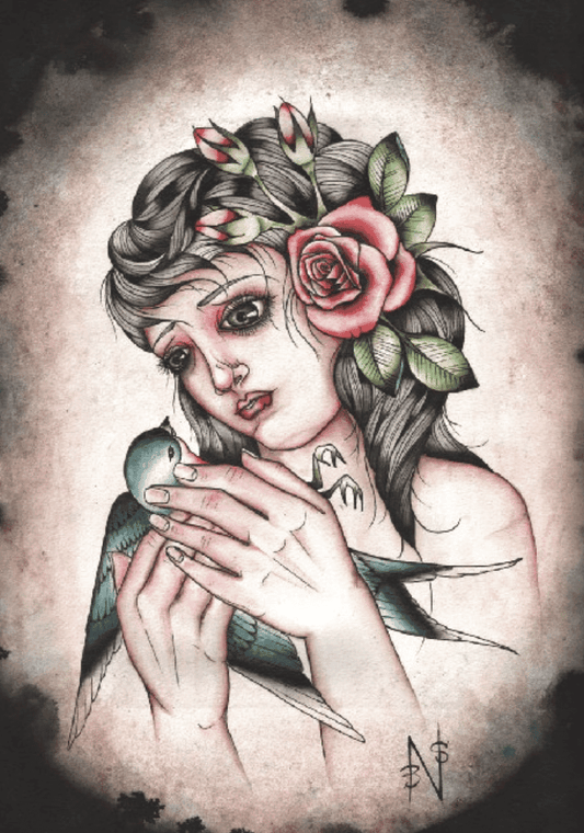 Black Market Art Company Orithia& Bird Print - Black Market Art Company - Flyclothing LLC