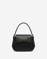 Ottavia (black) - Italian calf leather women's crossbody bag (with shoulder strap)