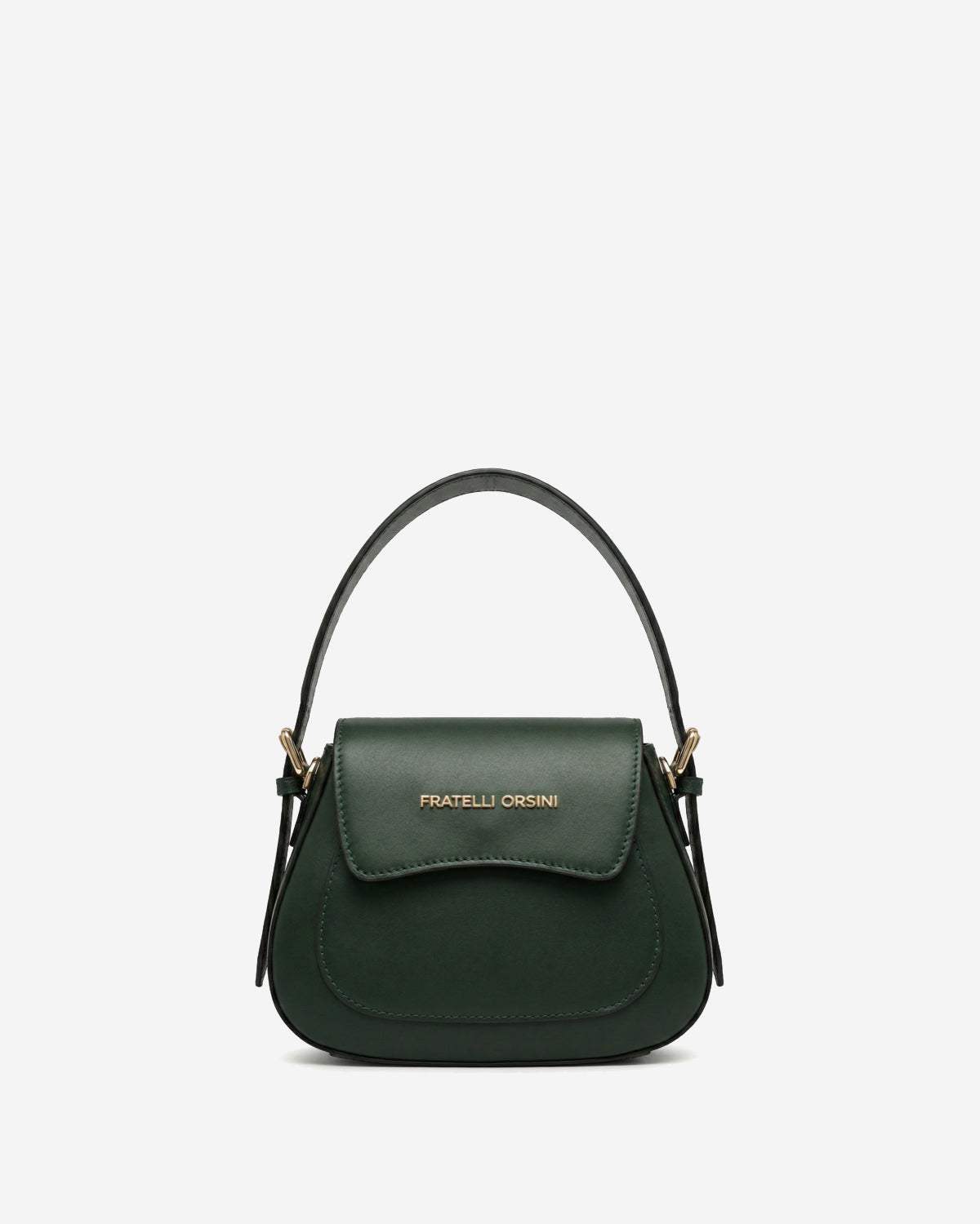 Ottavia (green) - Italian calf leather women's crossbody bag (with shoulder strap)