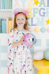 Out of this World 3/4 Sleeve Pocket Twirl Dress - Mila & Rose ® - Flyclothing LLC