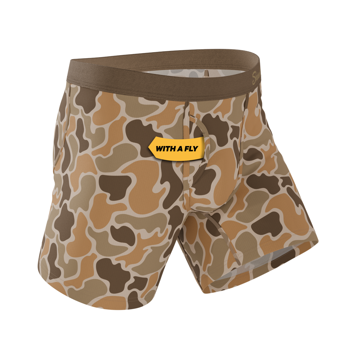 The Out Of Sight | Light Duck Camo Ball Hammock® Pouch Underwear With Fly - Shinesty - Flyclothing LLC