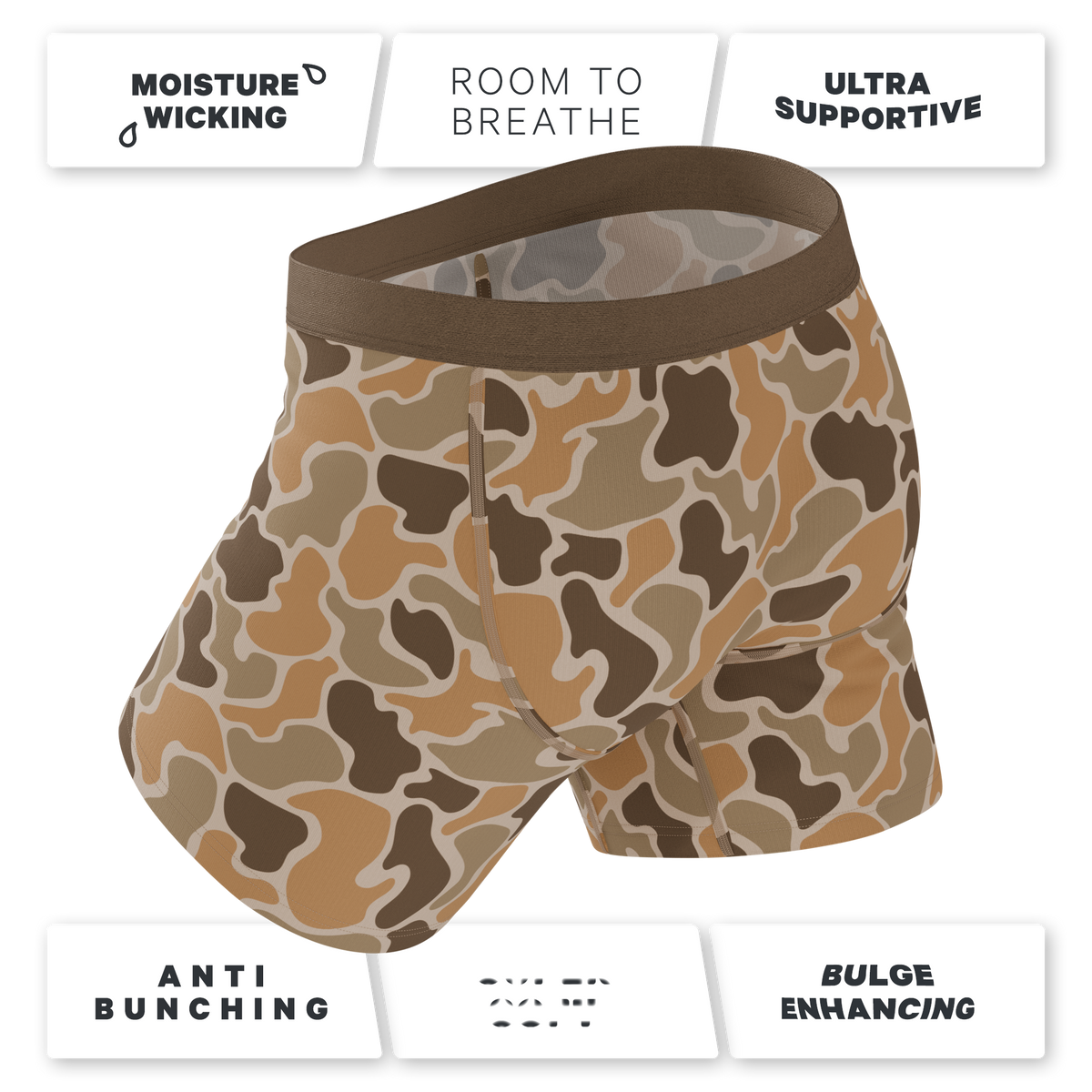 The Out Of Sight | Light Duck Camo Ball Hammock® Pouch Underwear With Fly - Shinesty - Flyclothing LLC