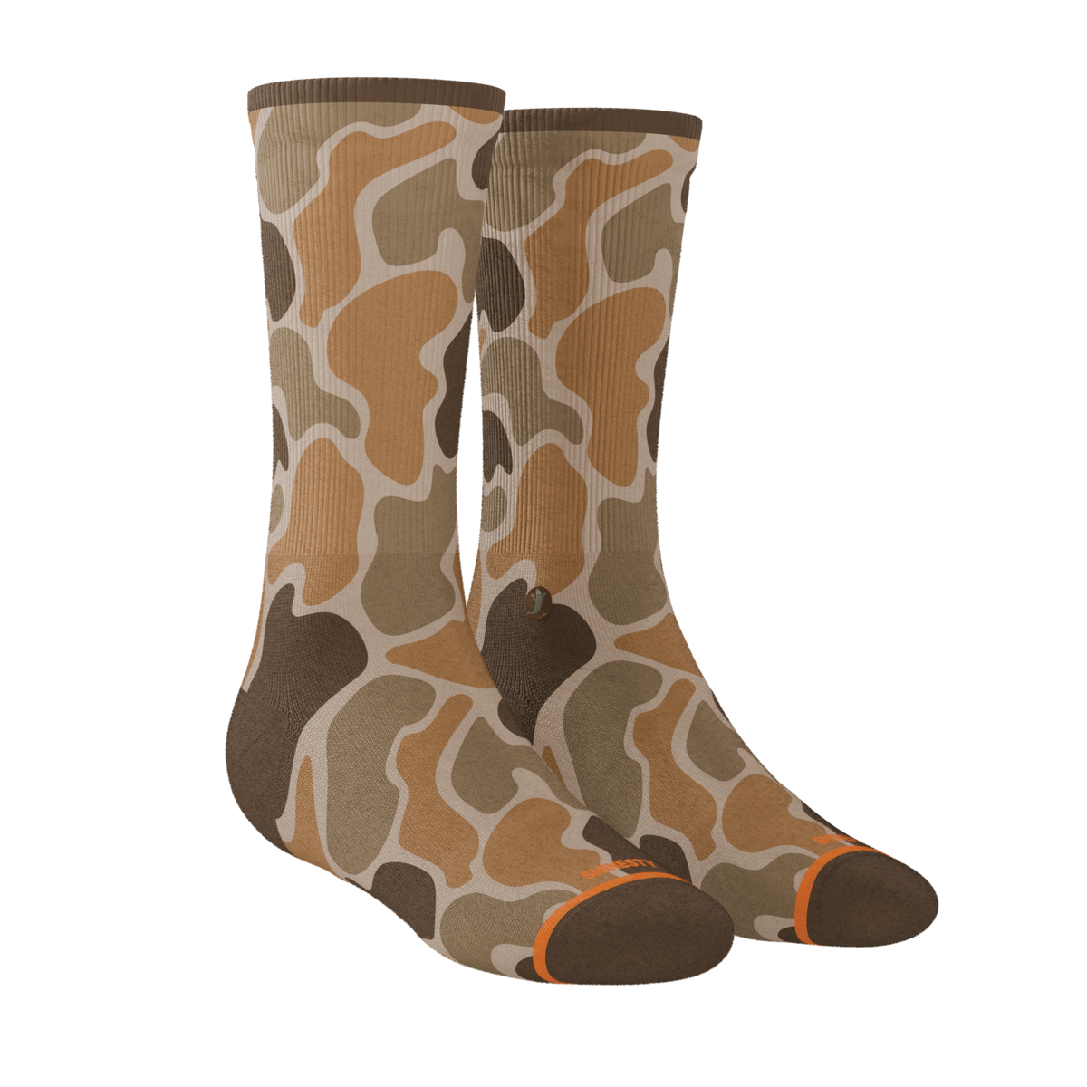 The Out Of Sight | Light Duck Camo Heel Hammock™ Crew Socks