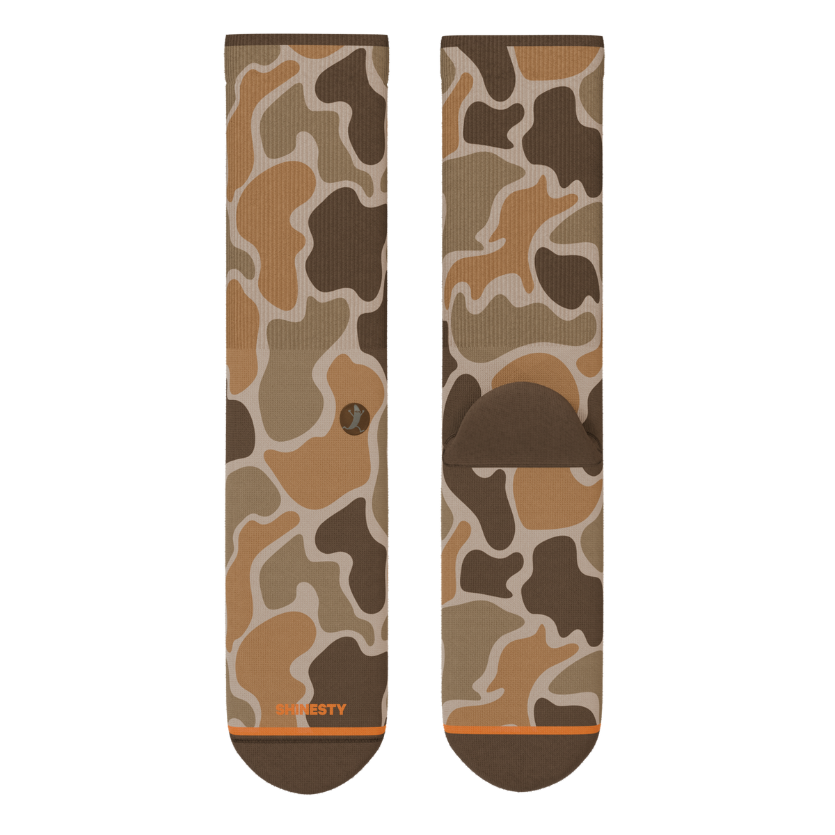 The Out Of Sight | Light Duck Camo Heel Hammock™ Crew Socks