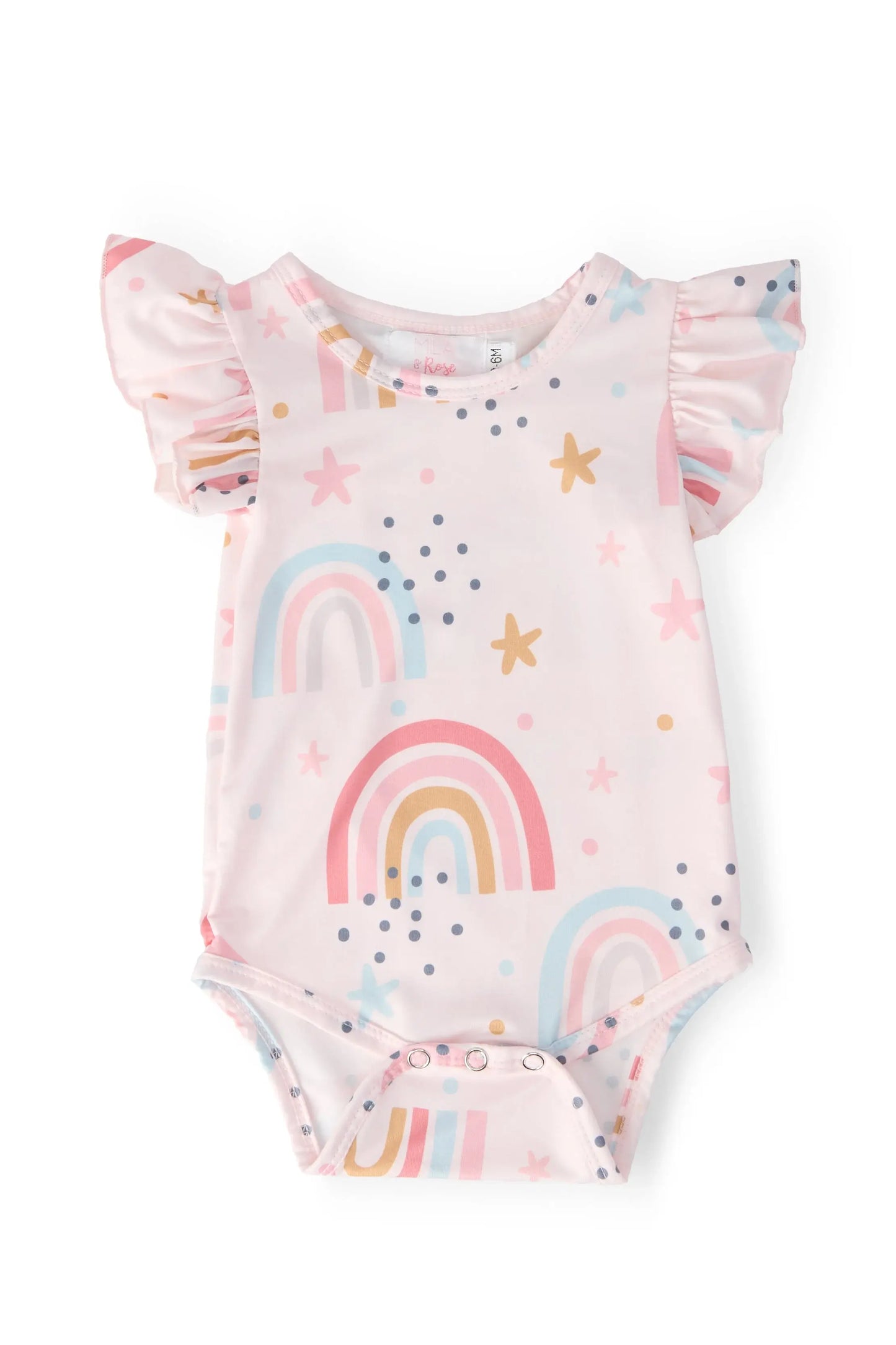 Over the Rainbow S/S Flutter Bodysuit - Mila & Rose ® - Flyclothing LLC