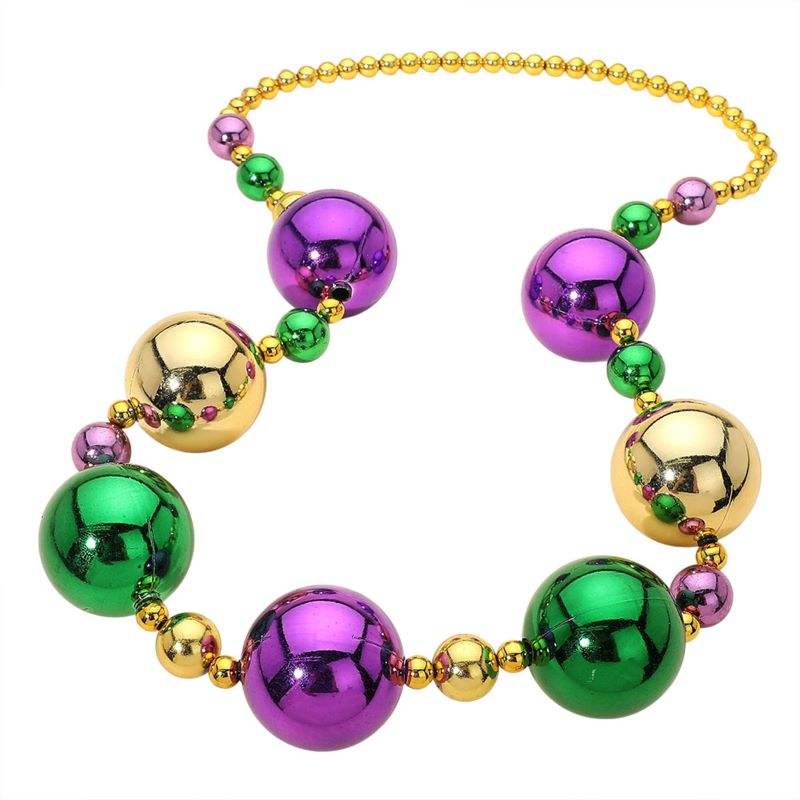 Oversized Mardi Gras Beads Long Statement Necklace - Madeline Love - Flyclothing LLC