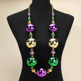 Oversized Mardi Gras Beads Long Statement Necklace - Madeline Love - Flyclothing LLC
