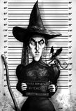 Black Market Art Company OZ WITCH MUGSHOT & Wizard of Oz Movie Art Print Print