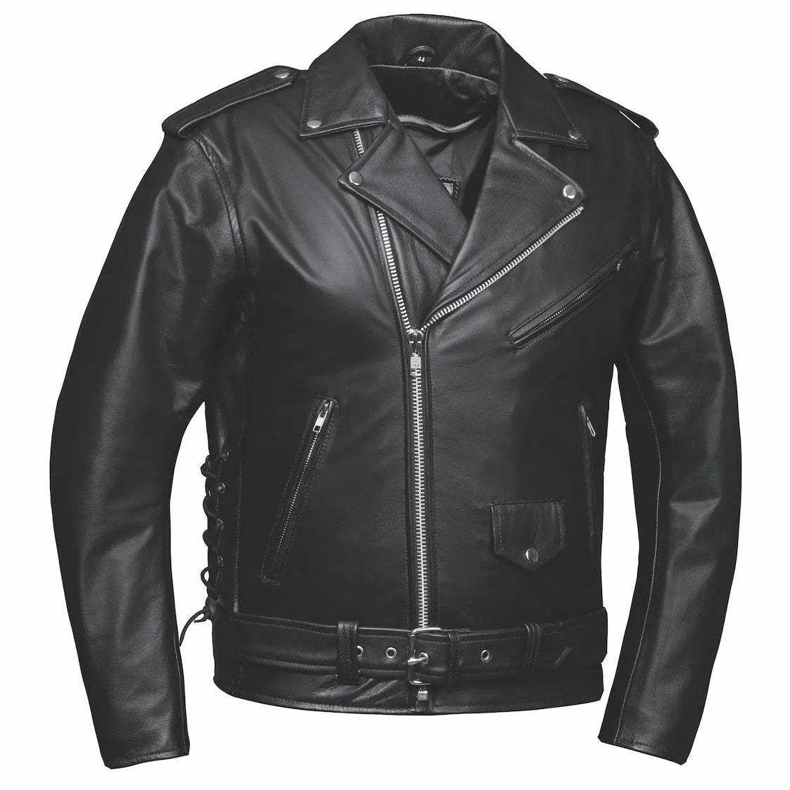 Ozzy - Men's Motorcycle Leather Jacket - Unik Just for Bikers - Flyclothing LLC