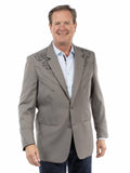 Western Scully 100% polyester Grey Floral tonal emb. Blazer