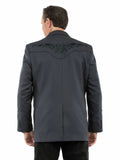 Western Scully 100% polyester Slate Floral tonal emb. Blazer - Scully Leather