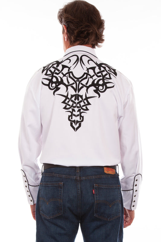Scully Leather Western Scully Tribal Embroidered Shirt - Scully Leather