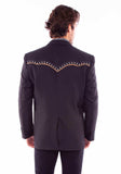 Scully Leather Black Cream Diamond Yoke Blazer - Scully Leather