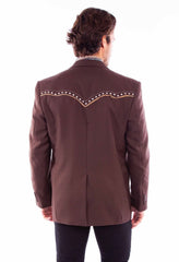Scully Leather Western Scully Diamond Yoke Blazer Long - Scully Leather