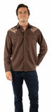 Western Scully 65% polyester 35% cotton Chocolate Bronco rider - Scully Leather