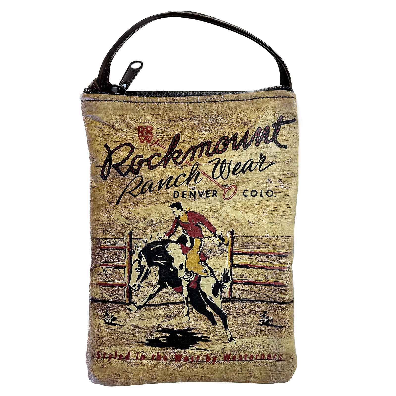 Rockmount Bronc Leather Western Purse with Brown Back - Rockmount Clothing - Flyclothing LLC