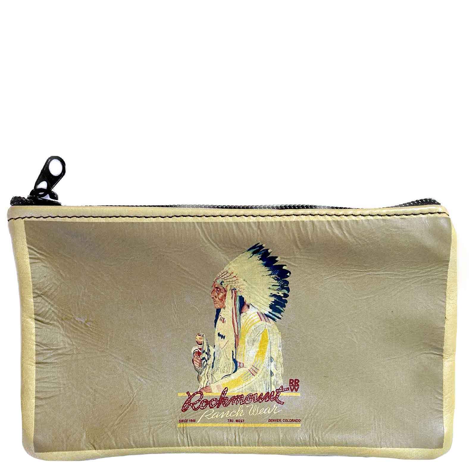 Rockmount Ranch Wear Vintage Indian Chief Leather Western Cosmetic Purse - Rockmount Clothing - Flyclothing LLC