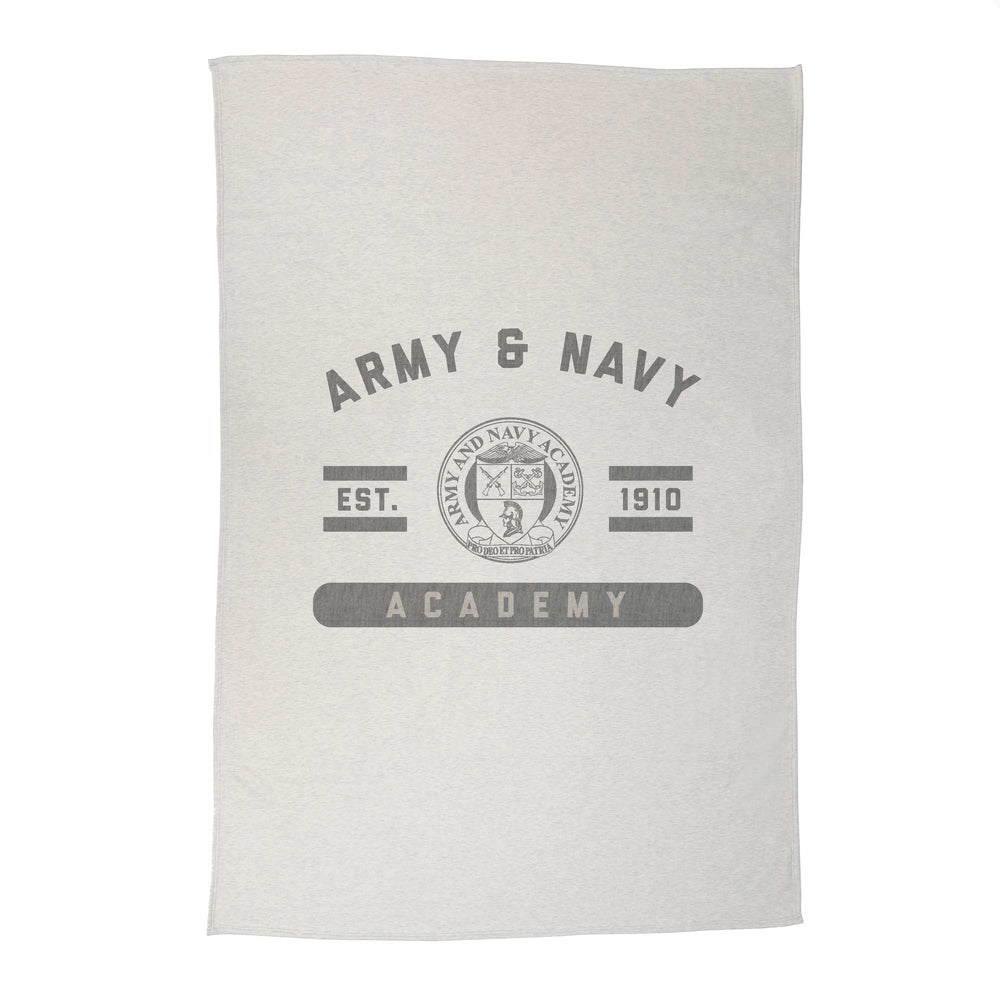 Army & Navy Academy Oatmeal Sublimated Sweatshirt Blanket - Logo Brands - Flyclothing LLC