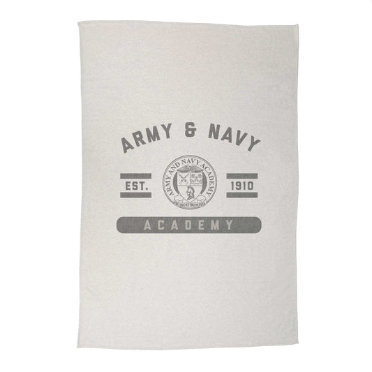 Army & Navy Academy Oatmeal Sublimated Sweatshirt Blanket - Logo Brands - Flyclothing LLC