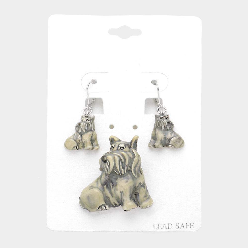 Enamel Dog Pendant Set - Madeline Love - Flyclothing LLC