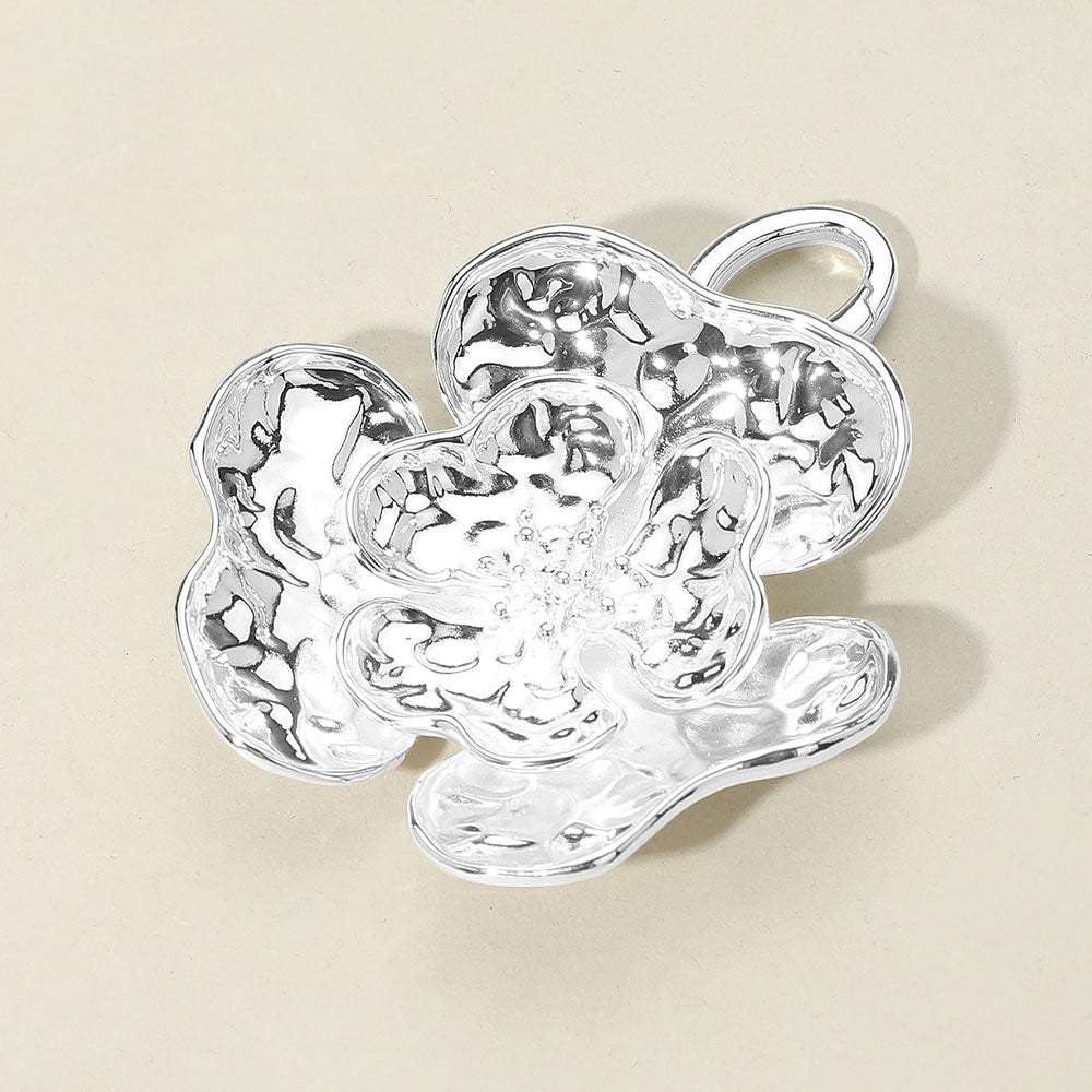 Textured Layered Floral Pendant Bag Charm - Madeline Love - Flyclothing LLC