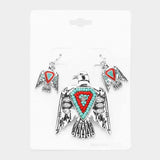 Boho Bead Accented Aztec Bird Magnetic Pendant Set - Madeline Love - Flyclothing LLC