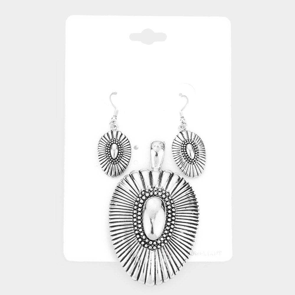 Antique Embossed Magnetic Pendant Set - Madeline Love - Flyclothing LLC