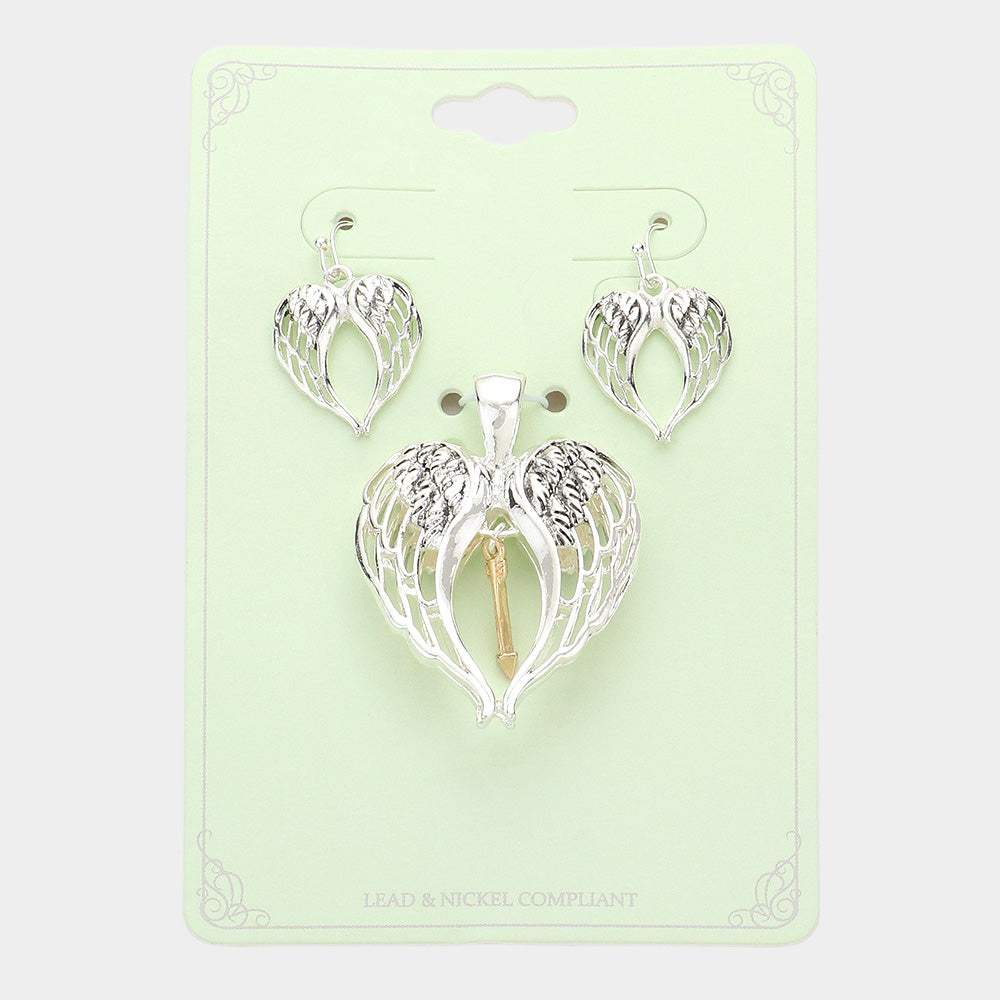 Antique Wings Arrow Pendant Set - Madeline Love - Flyclothing LLC