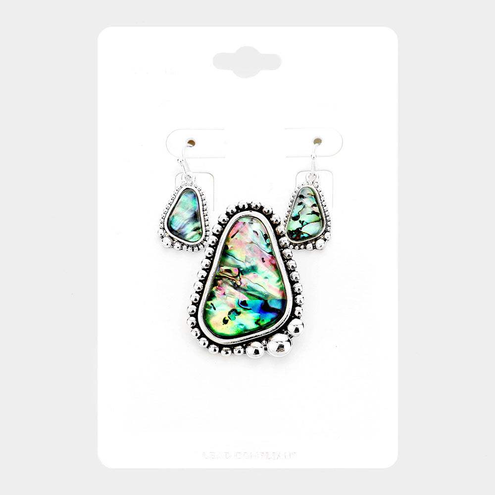 Abalone Bubble Metal Magnetic Pendant Set - Madeline Love - Flyclothing LLC
