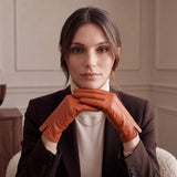 P2666 (orange) – Women’s unlined Italian lambskin leather dress gloves