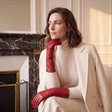 P2666 (red) - Women’s unlined Italian lambskin leather dress gloves - Leather Gloves Online - Flyclothing LLC