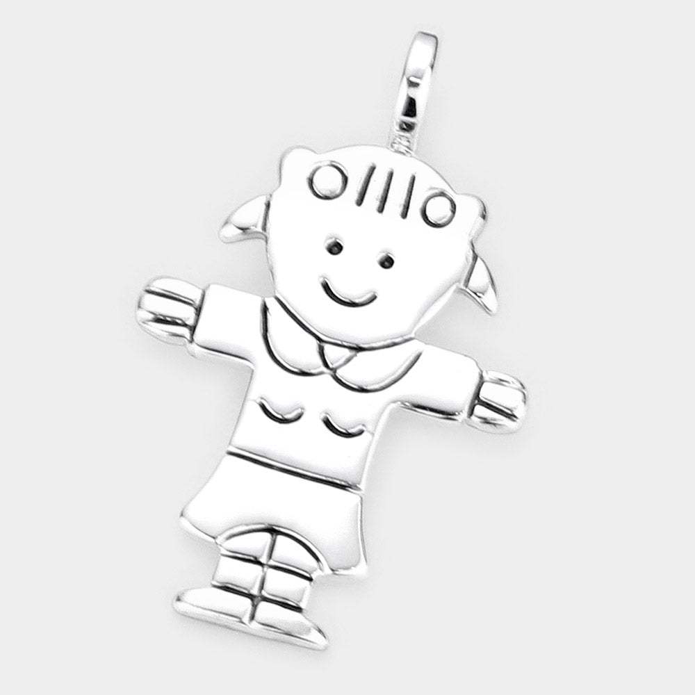 Metal Girl Pendant - Madeline Love - Flyclothing LLC