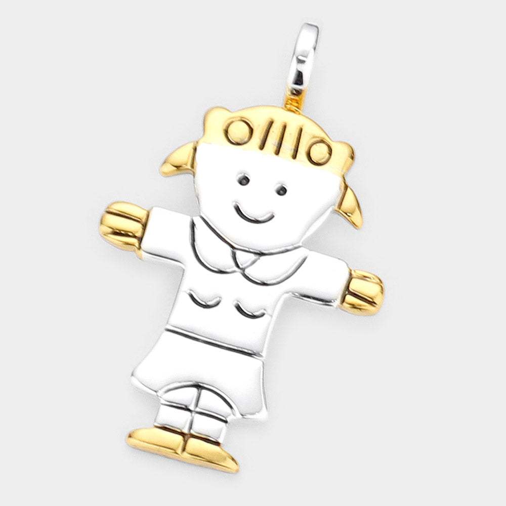 Metal Girl Pendant - Madeline Love - Flyclothing LLC