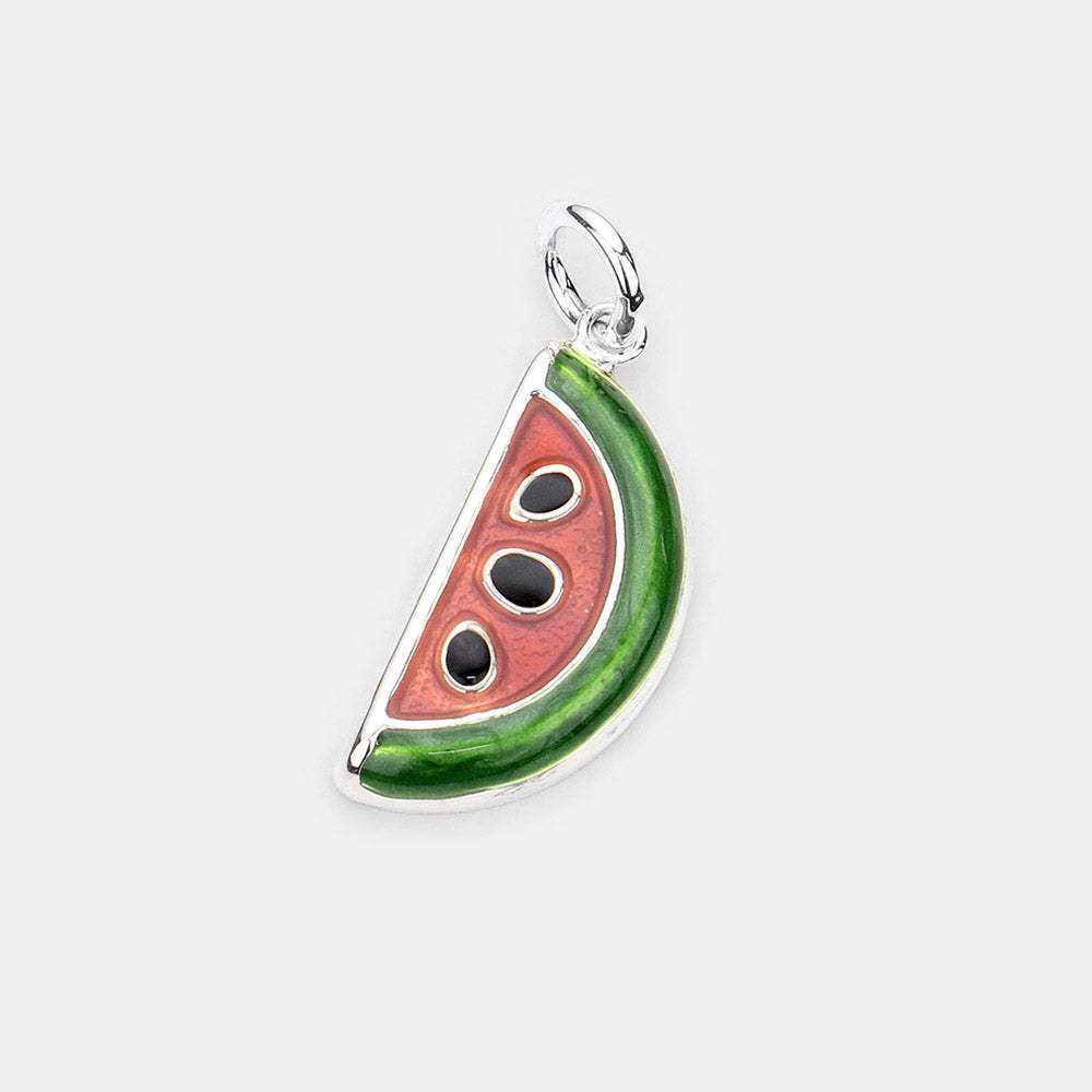Enamel Metal Watermelon Pendant - Madeline Love - Flyclothing LLC