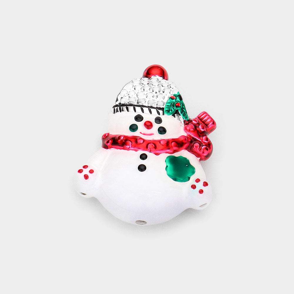 Enamel SnowMan Pendant - Madeline Love - Flyclothing LLC
