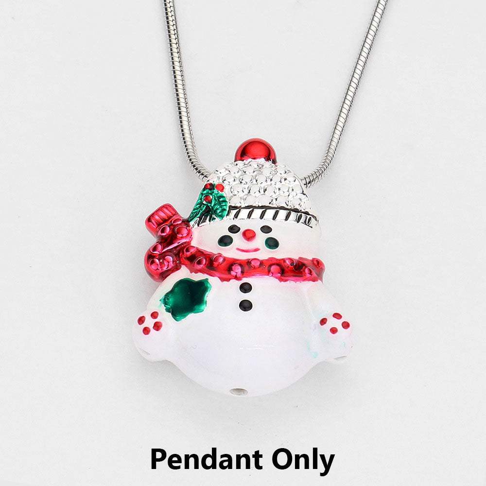 Enamel SnowMan Pendant - Madeline Love - Flyclothing LLC