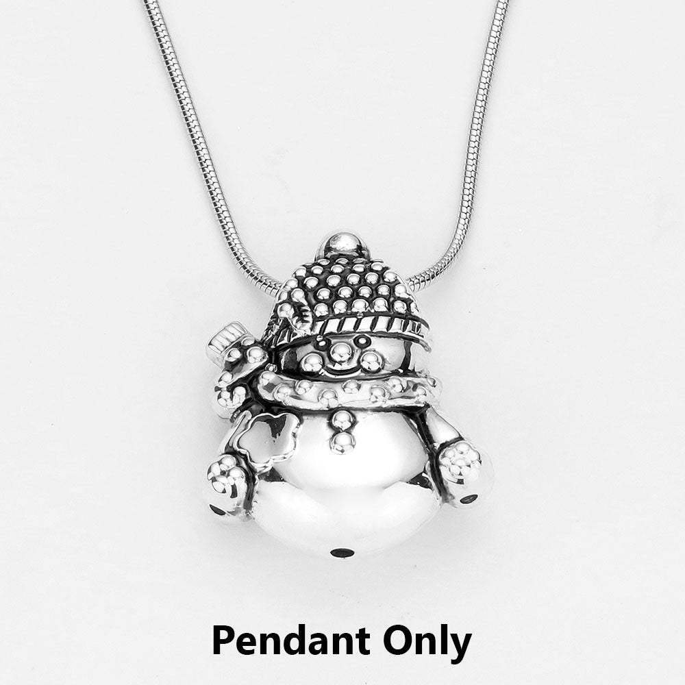 Metal SnowMan Pendant - Madeline Love - Flyclothing LLC