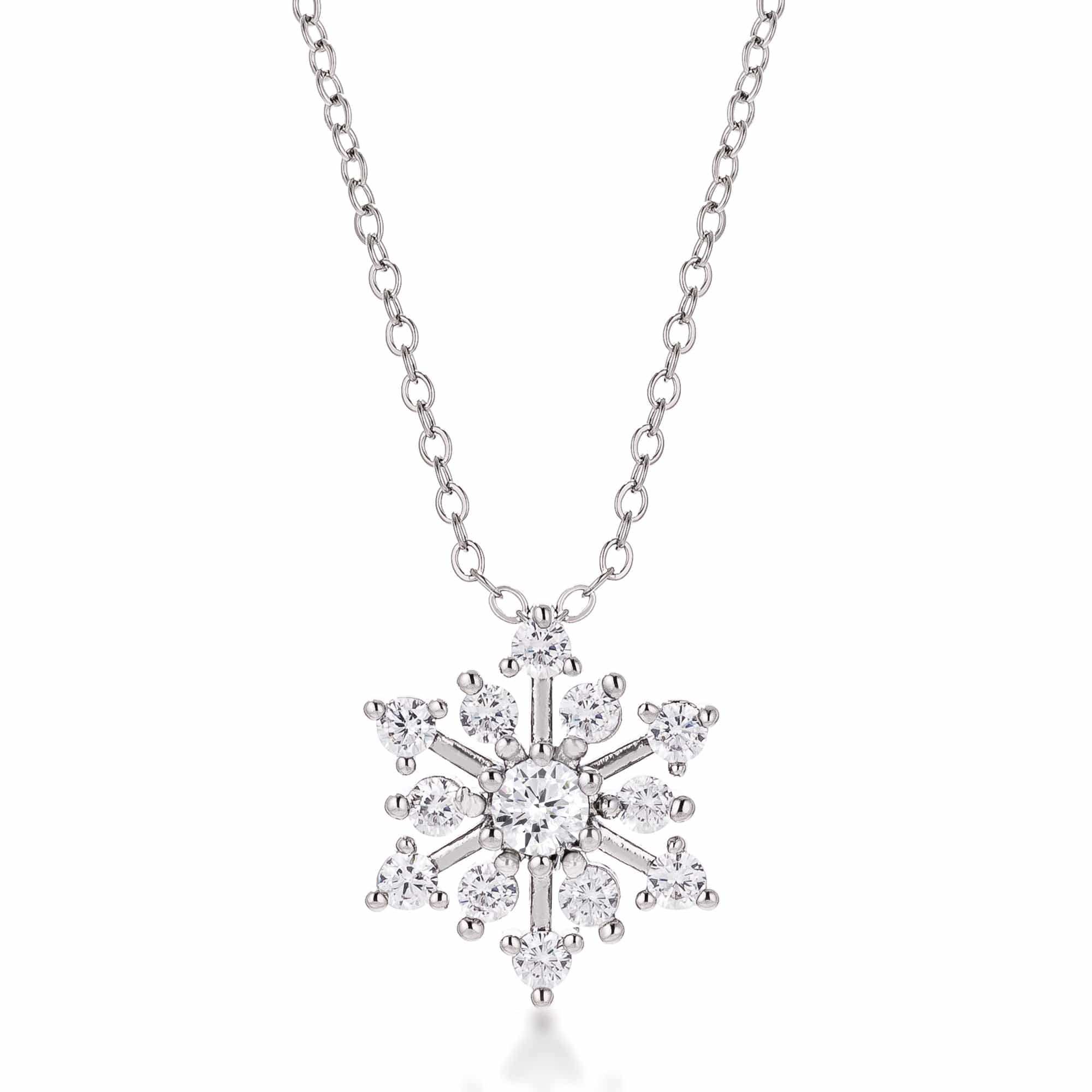 Contemporary CZ Snowflake Necklace - JGI - Flyclothing LLC