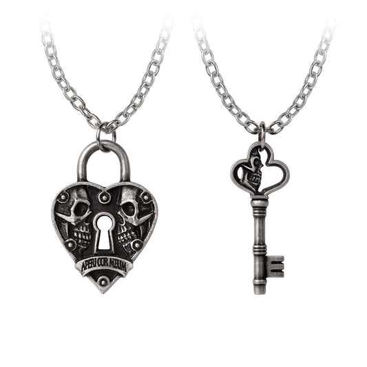 Alchemy Gothic Key To Eternity Couples Pendants