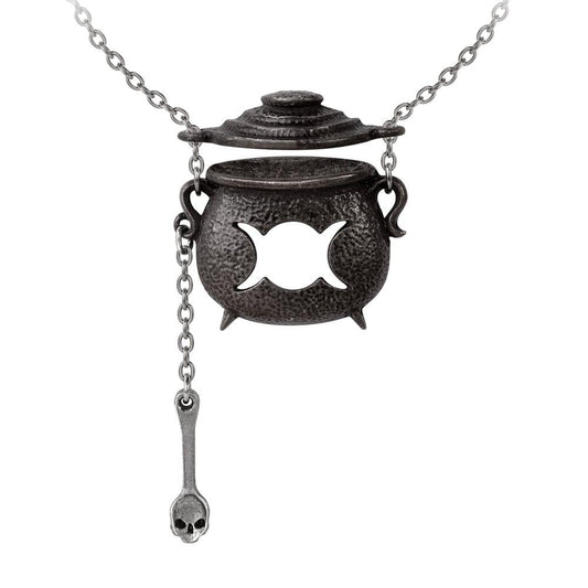 Alchemy Gothic Witches Cauldron Necklace - Alchemy Gothic
