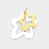 Double Open Metal Star Layered Pendant - Madeline Love - Flyclothing LLC