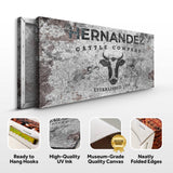Cattle Company Sign II - Tailored Canvases - Flyclothing LLC