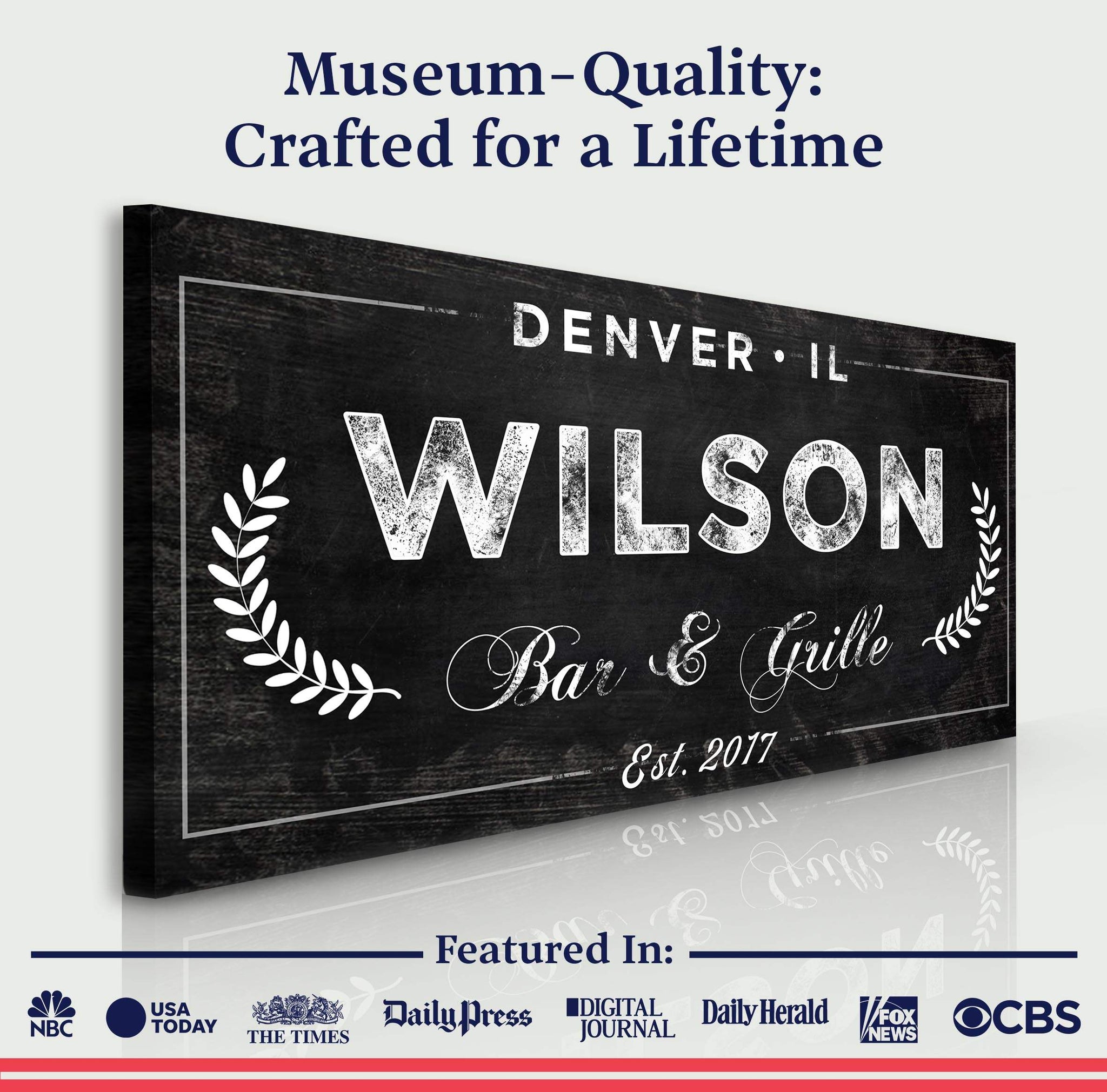 Bar and Grill Sign IV - Tailored Canvases - Flyclothing LLC