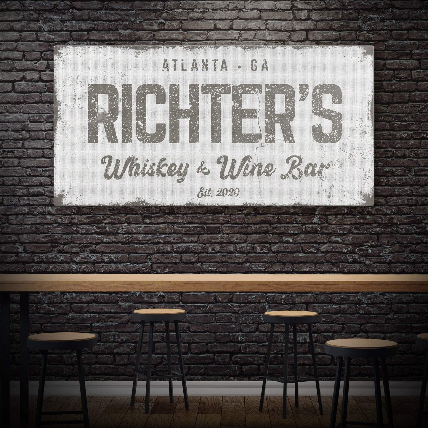 Whiskey And Wine Bar Sign - Tailored Canvases - Flyclothing LLC