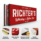Whiskey And Wine Bar Sign III - Tailored Canvases - Flyclothing LLC