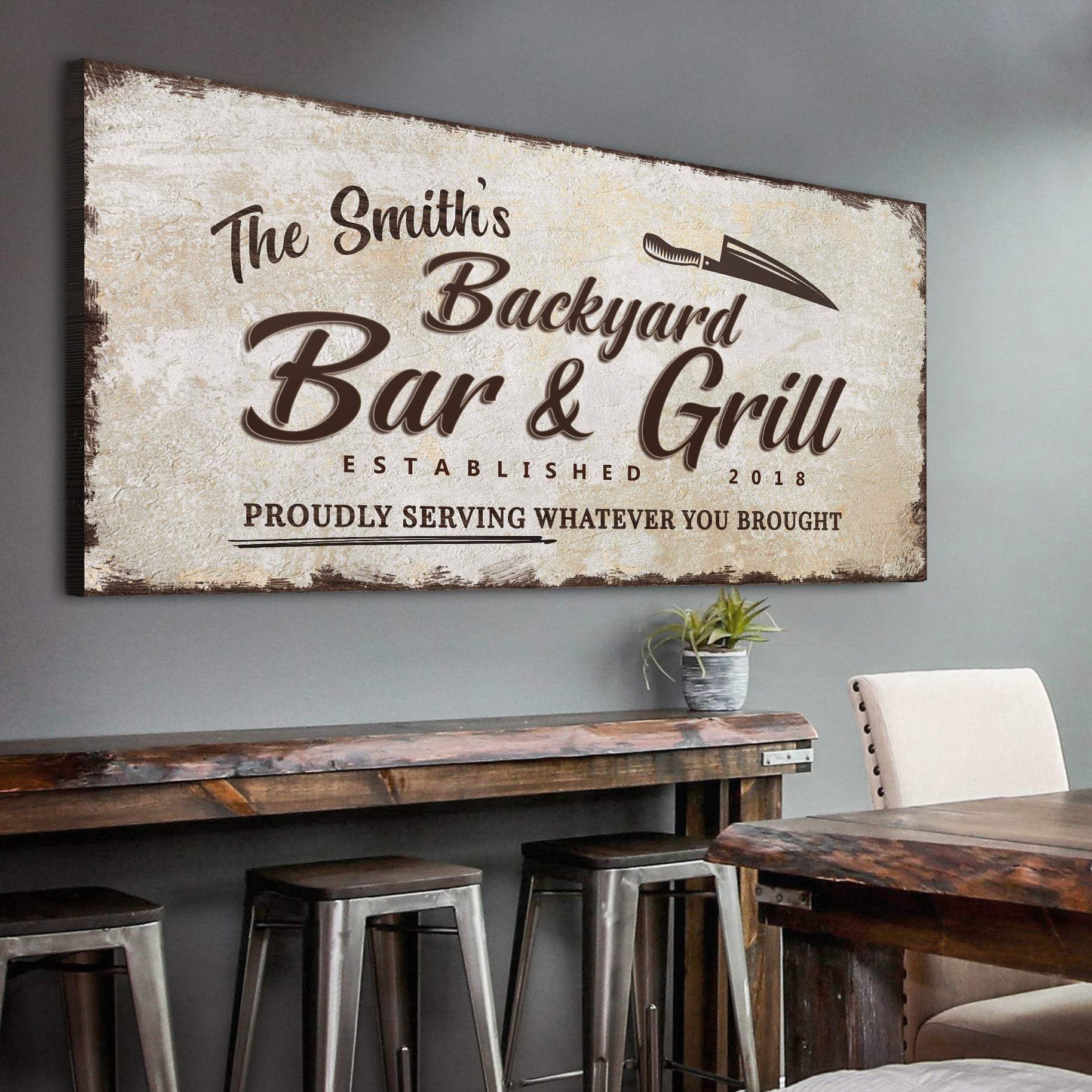 Backyard Bar & Grill Sign XVI - Tailored Canvases - Flyclothing LLC