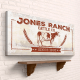 Ranch Cattle Co Rustic Sign - Tailored Canvases - Flyclothing LLC