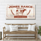 Ranch Cattle Co Rustic Sign - Tailored Canvases - Flyclothing LLC