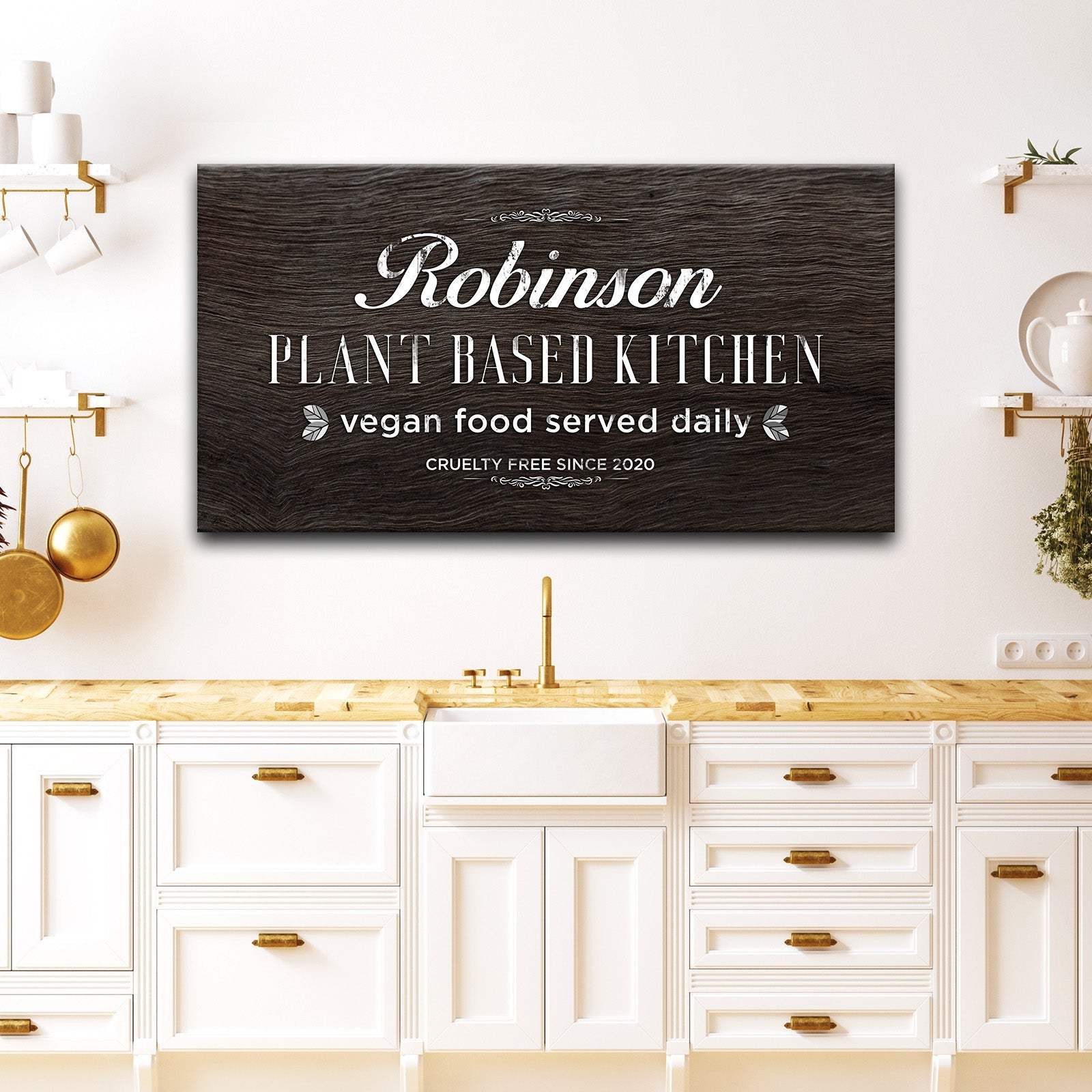 Plant Based Kitchen Sign - Tailored Canvases - Flyclothing LLC