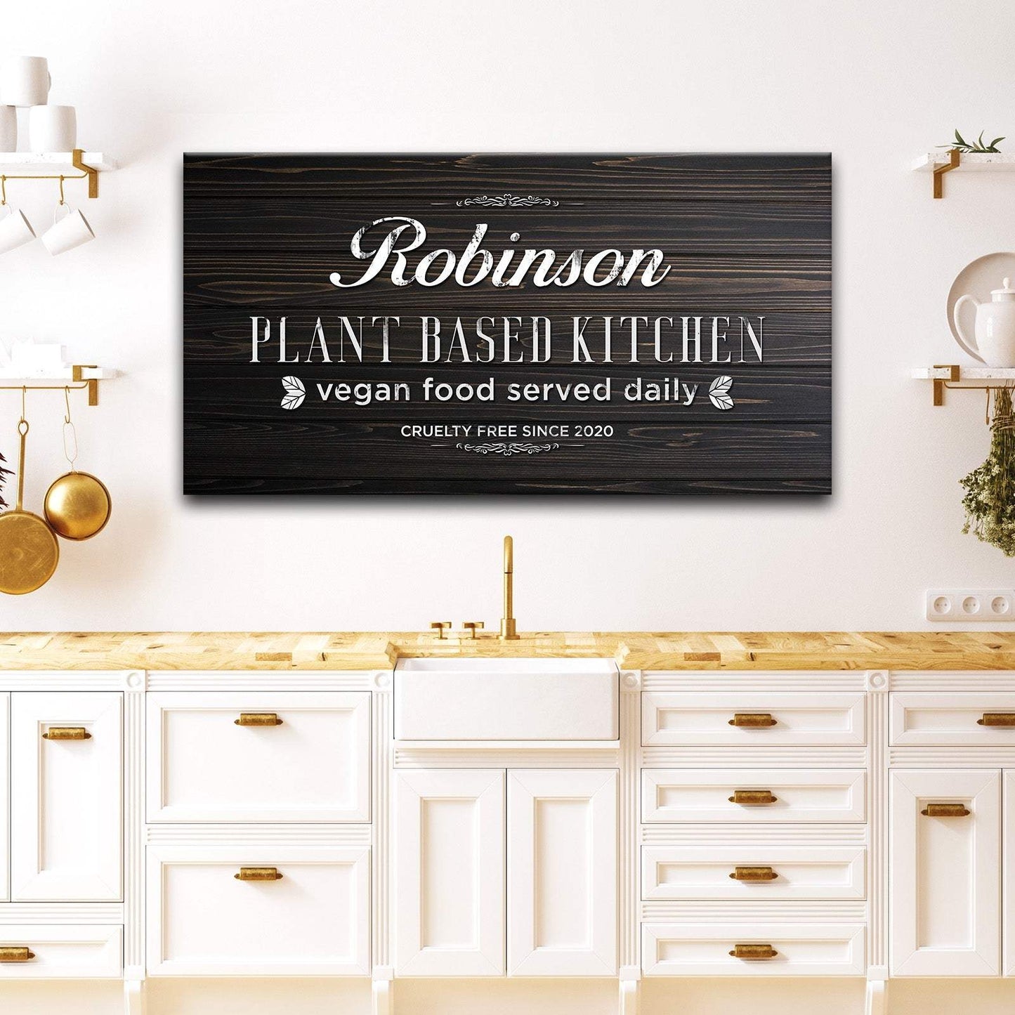 Plant Based Kitchen Sign - Tailored Canvases - Flyclothing LLC